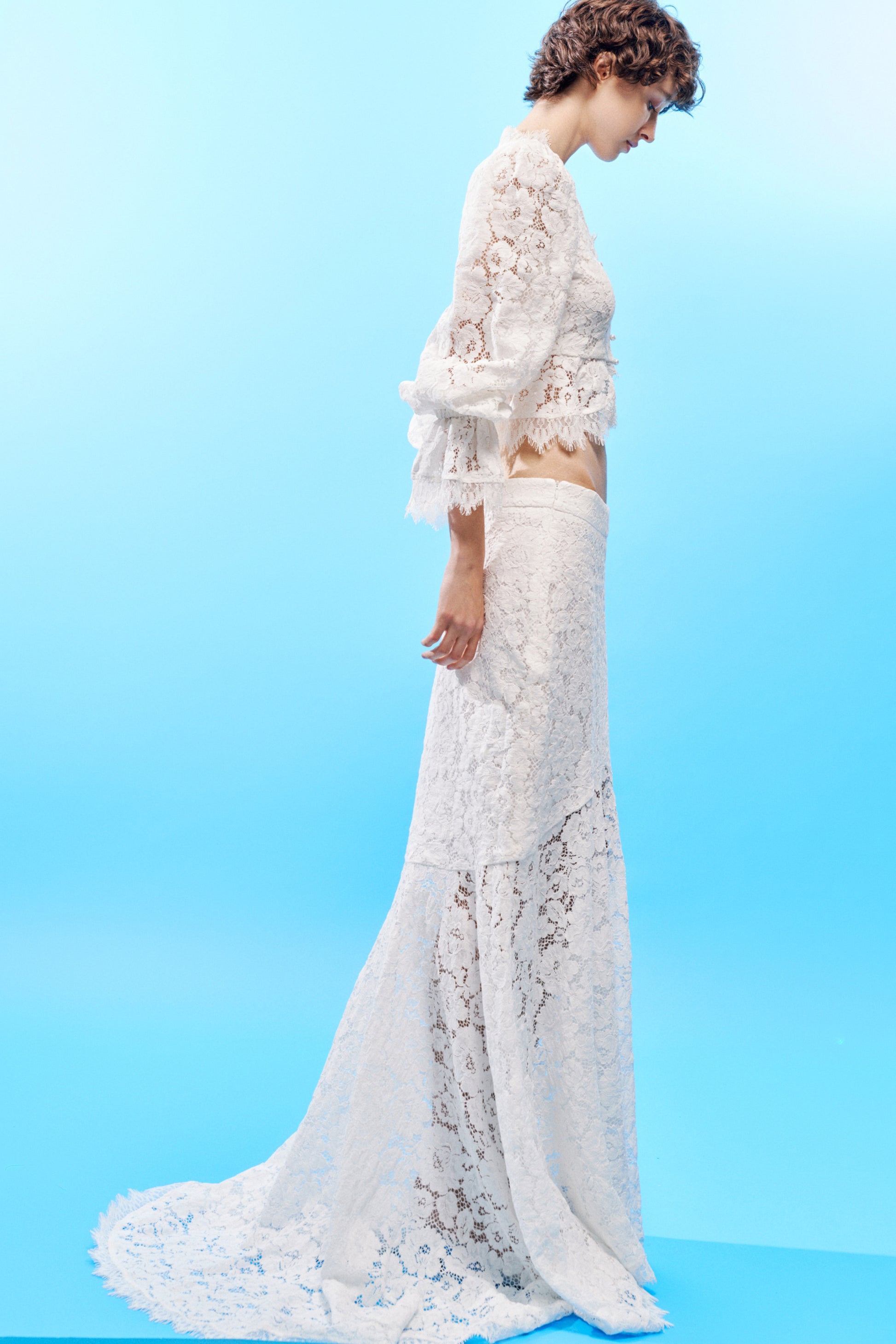 White long lace skirt Baroc Boutique