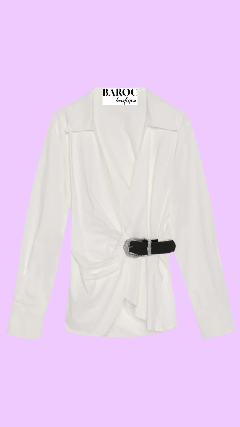 White long sleeve rap shirt Baroc Boutique