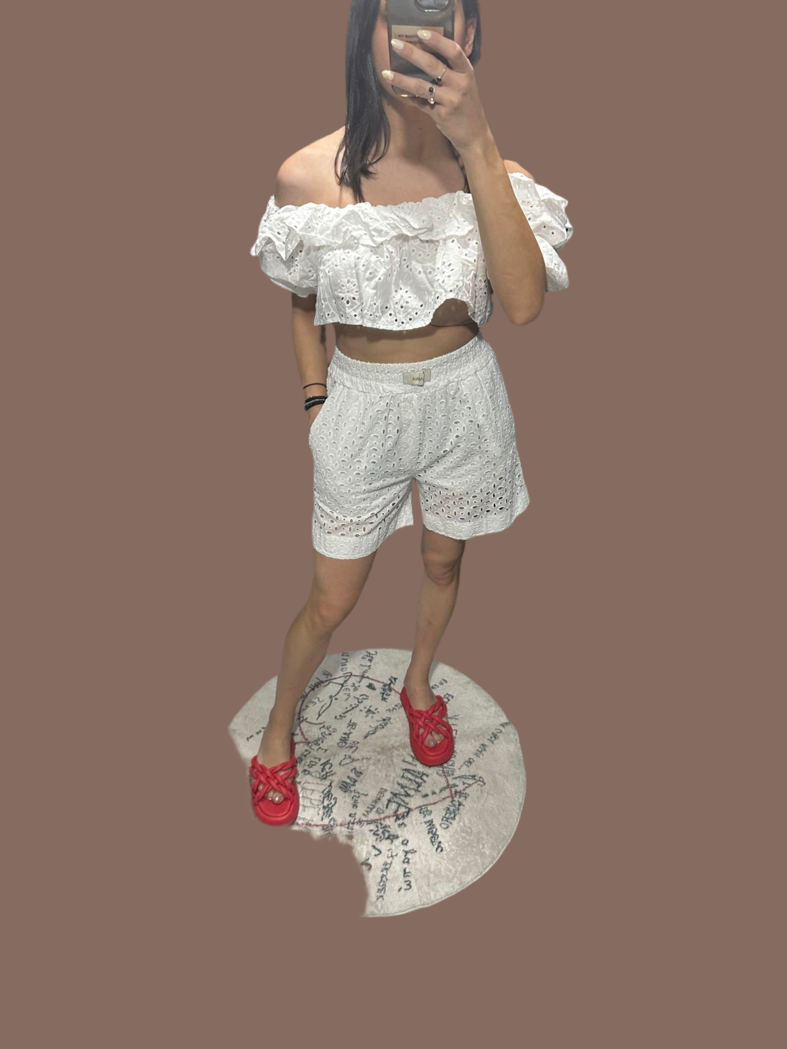 White Offshoulder embroidery blouse Baroc Boutique