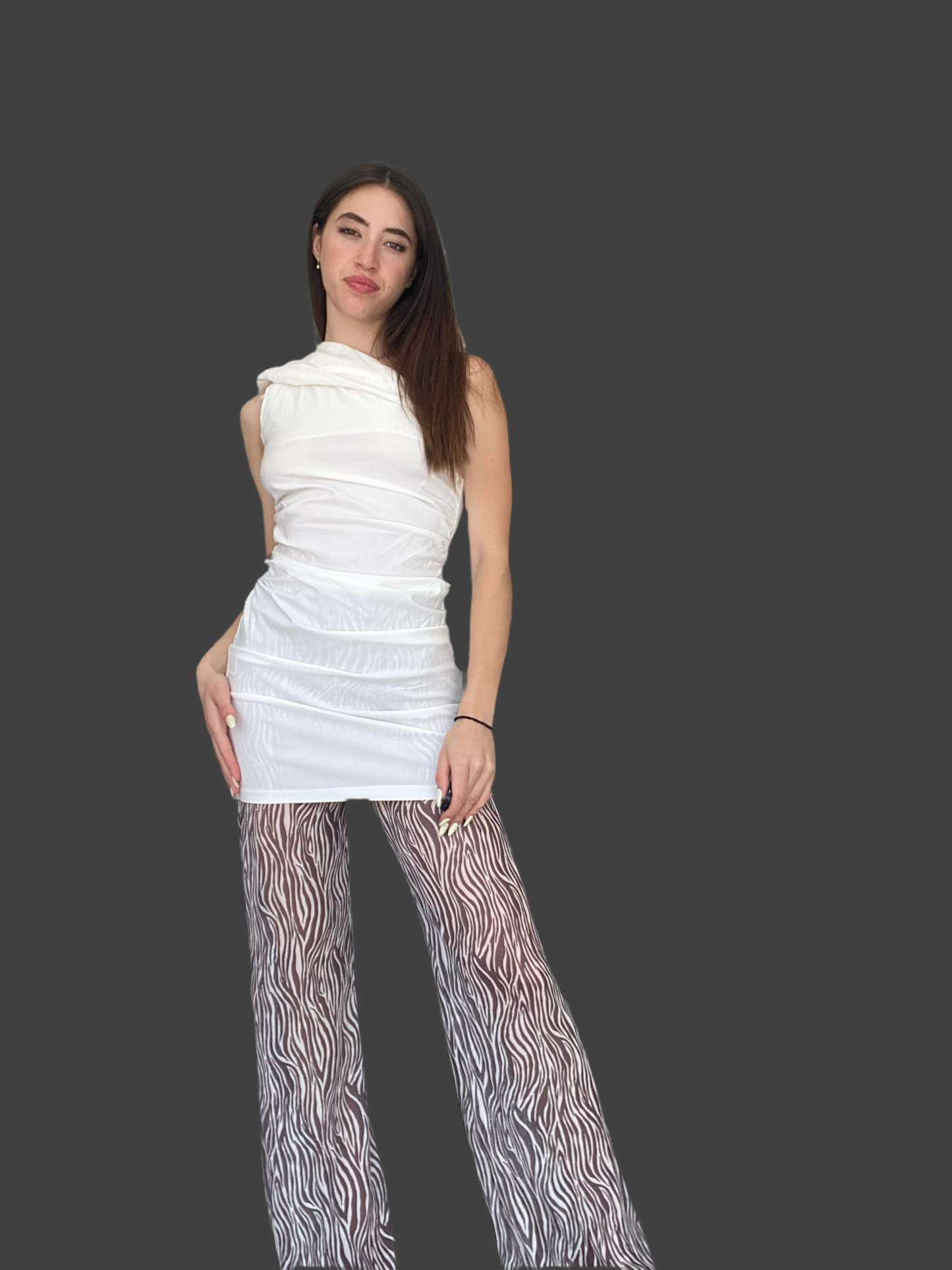 White one shoulder dress Baroc Boutique