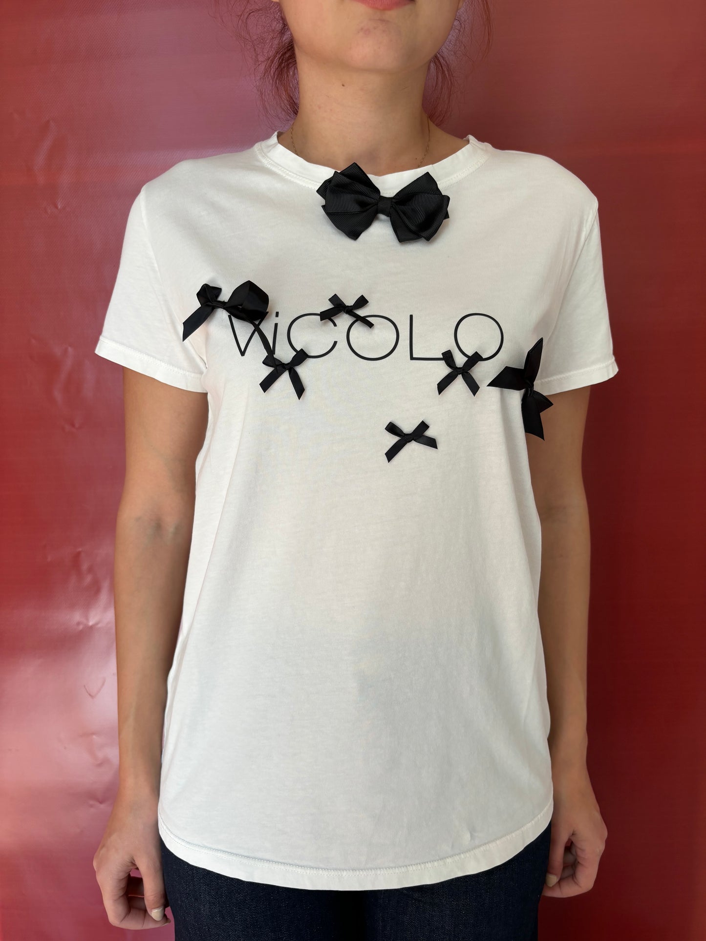 White cotton t-shirt Baroc Boutique WHITE / ONE SIZE