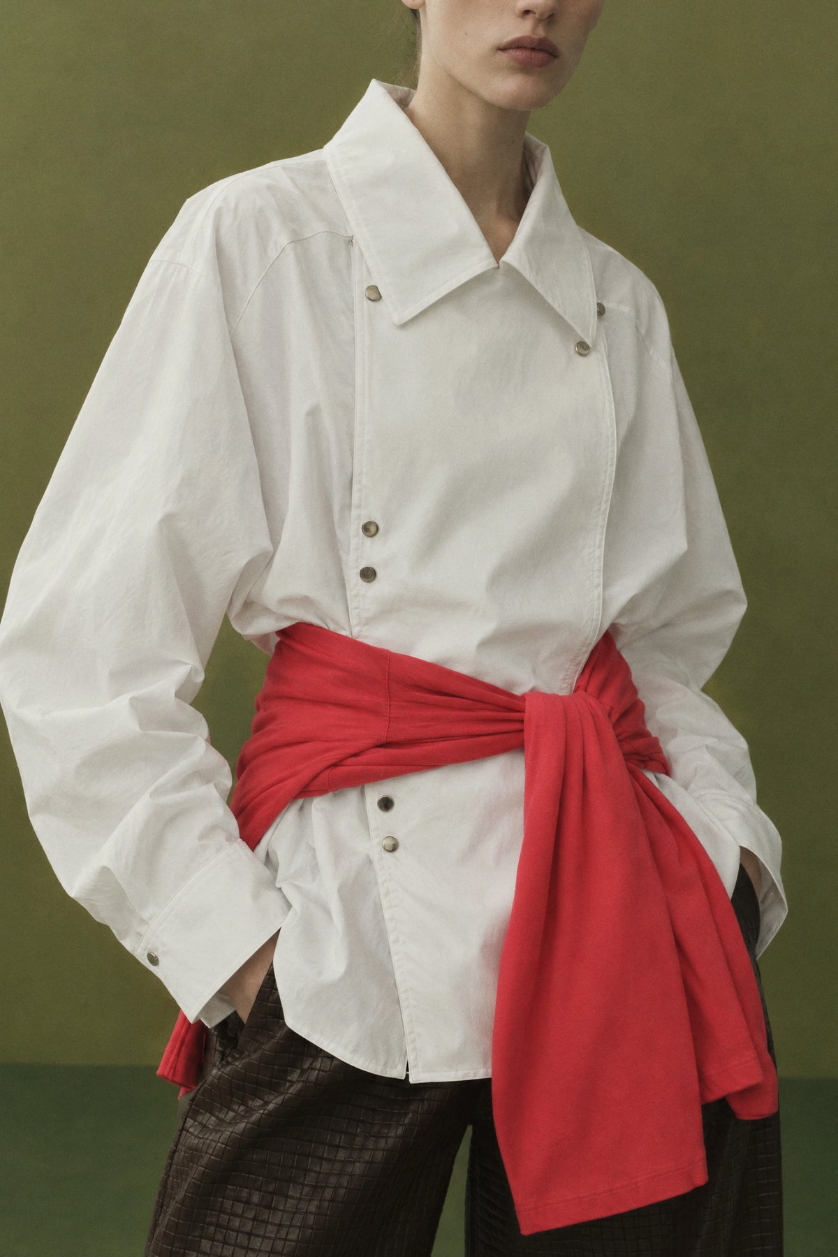 White structured cotton shirt Baroc Boutique