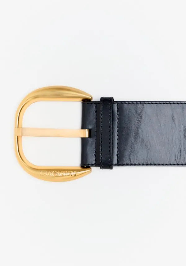 Wide boco belt with gold buckle Baroc Boutique