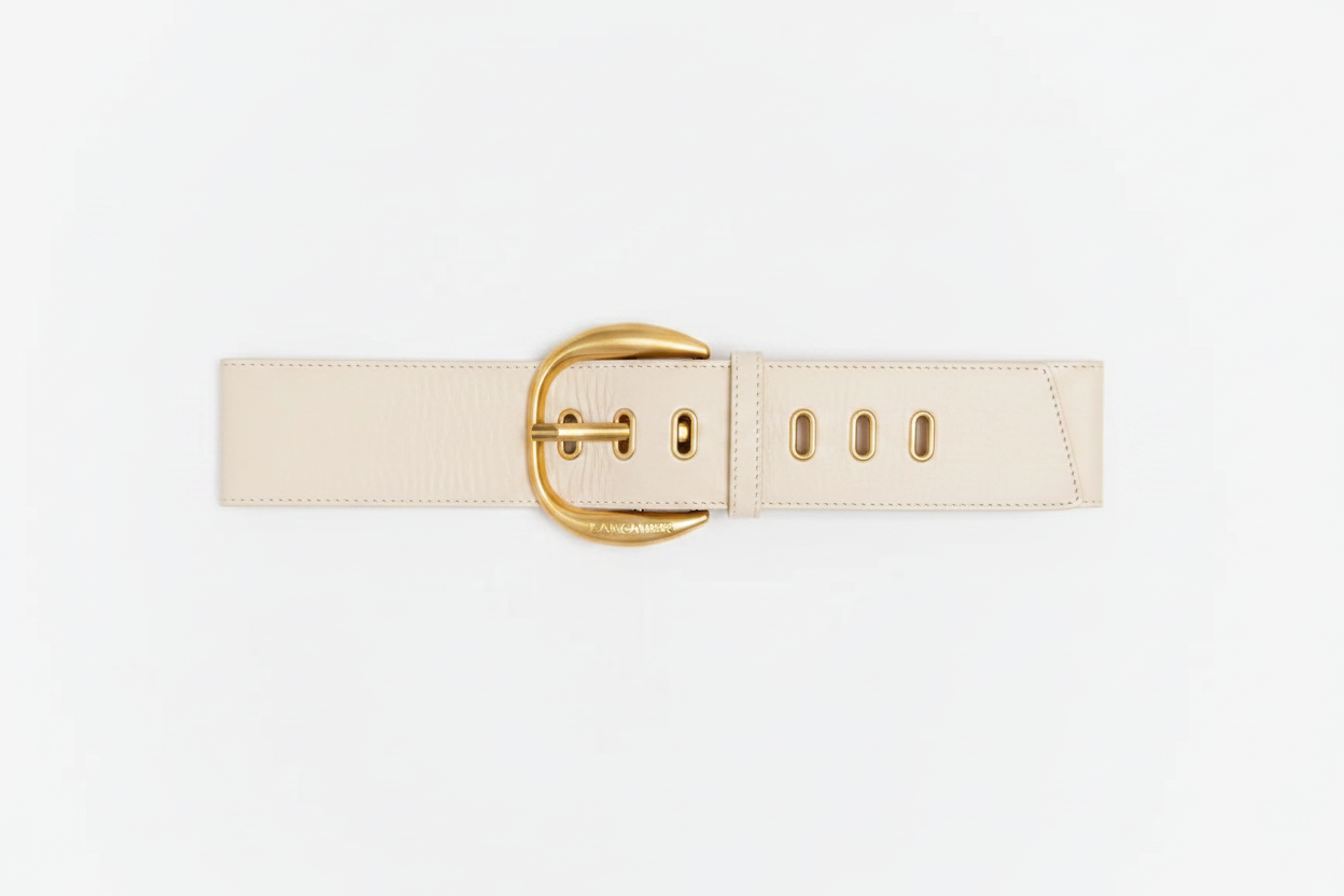 Wide boco belt with gold buckle Baroc Boutique
