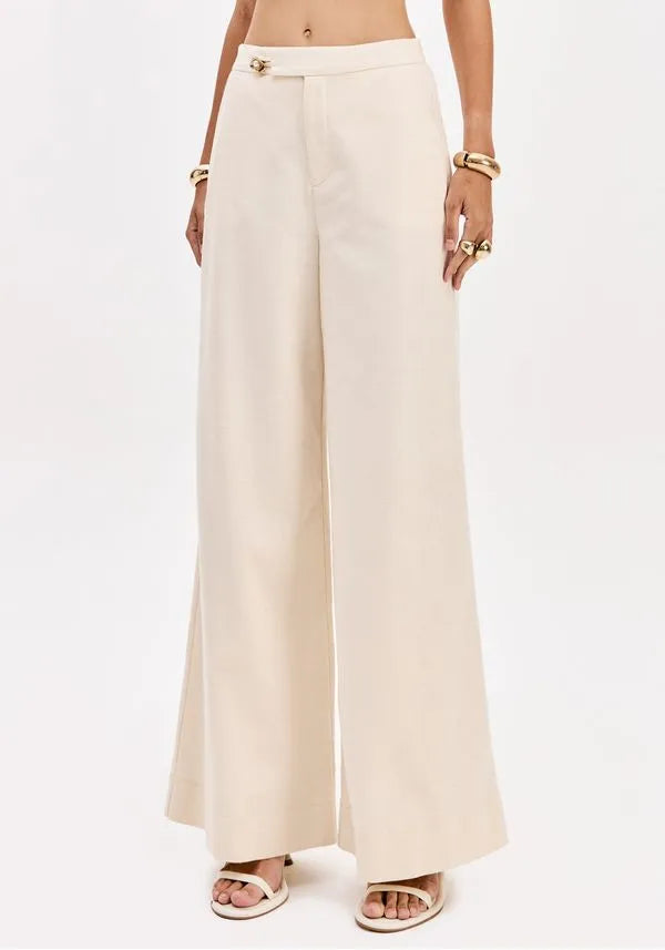 Wide leg pants with high waist and pockets Baroc Boutique