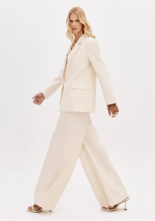 Wide leg pants with high waist and pockets Baroc Boutique