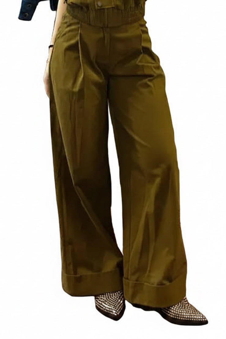 Wide leg pants with revere Baroc Boutique