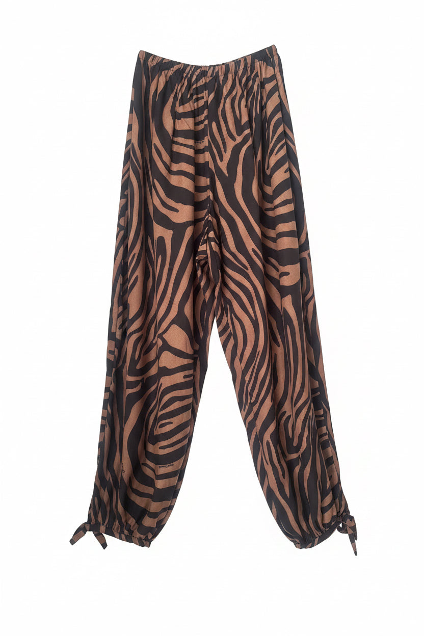 Zebra print Inna Manoli balloon pants Baroc Boutique