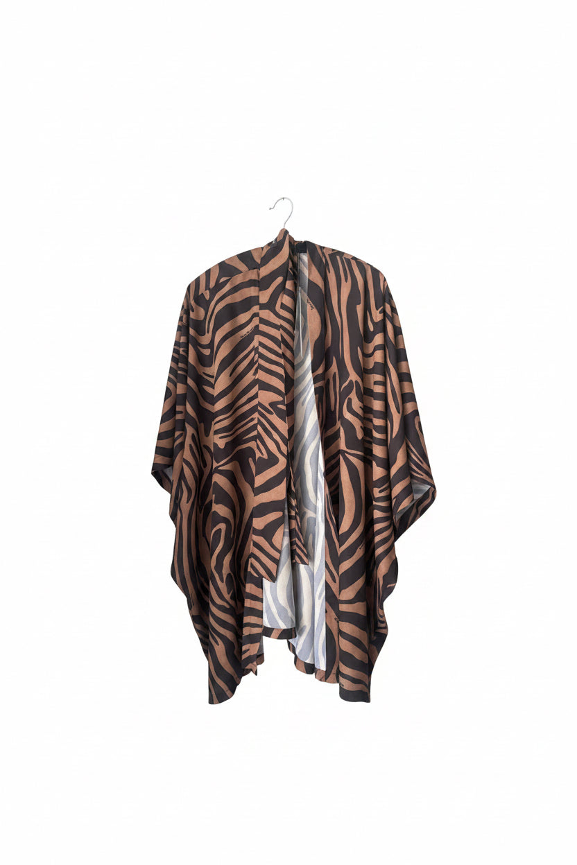 Zebra print short caftan Baroc Boutique
