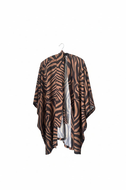 Zebra print short caftan Baroc Boutique