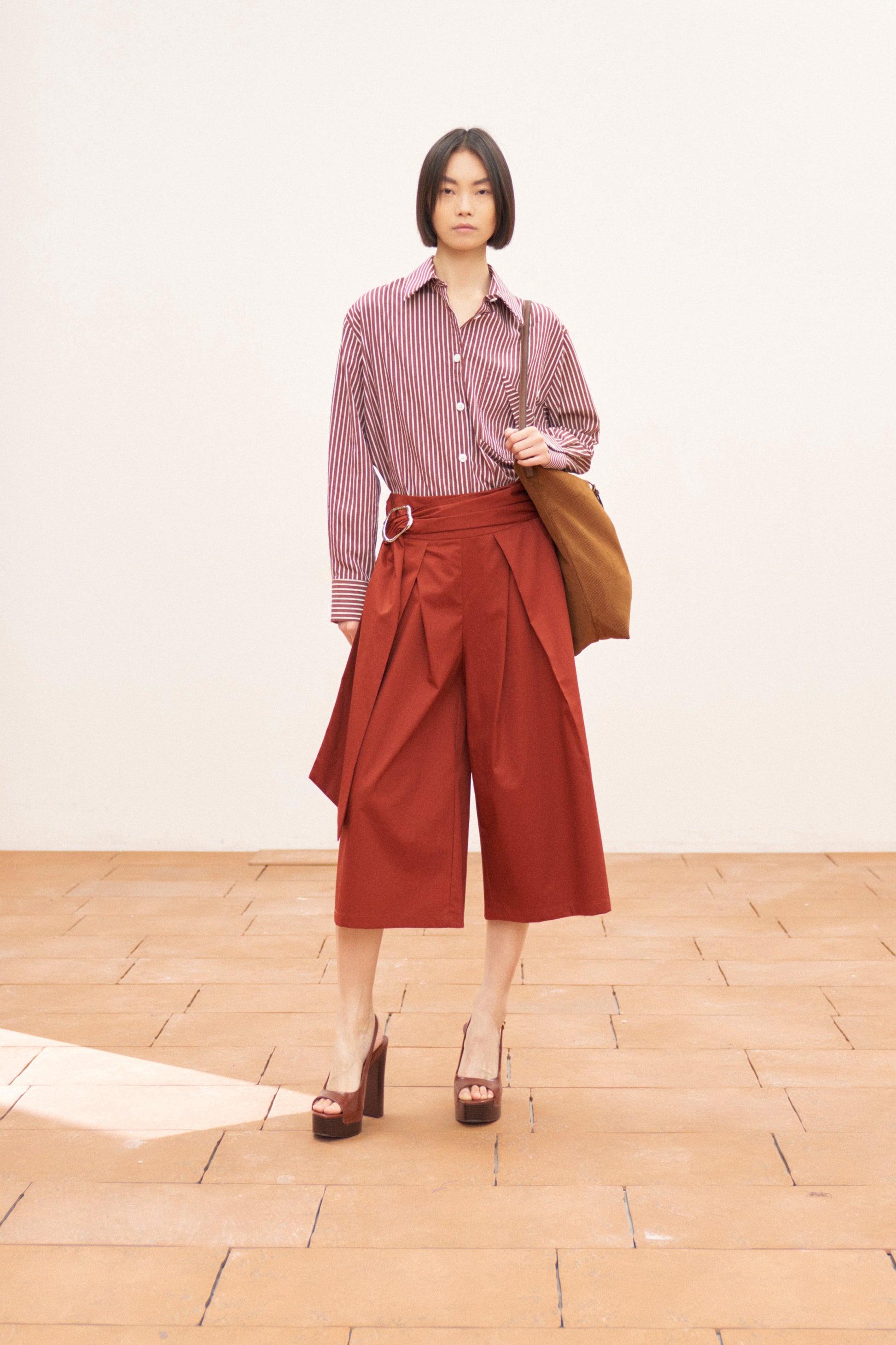 Zip culotte with belt Baroc Boutique