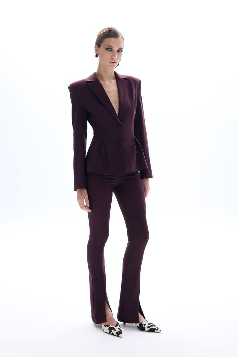 Nadia burgundy blazer