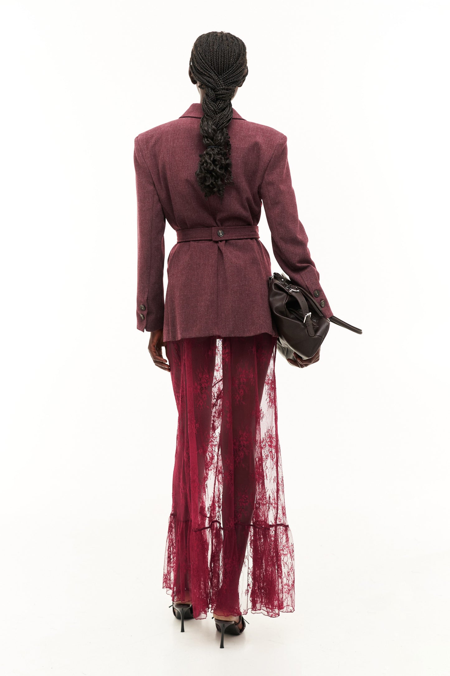 Blazer with adjustable belt