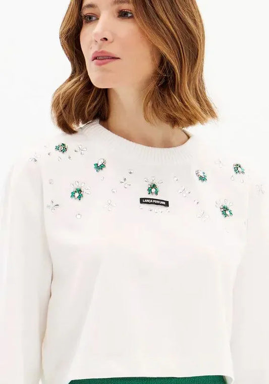 Sweatshirt with aplications