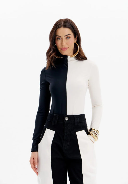 Black and White high neck body