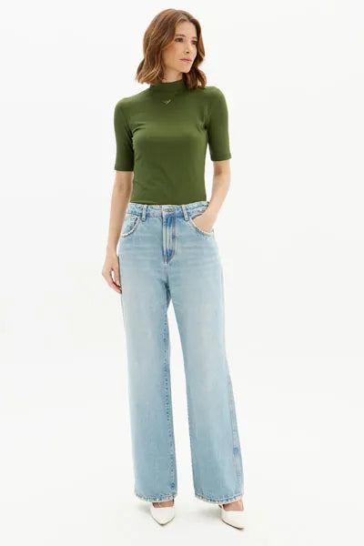 Denim full length pants