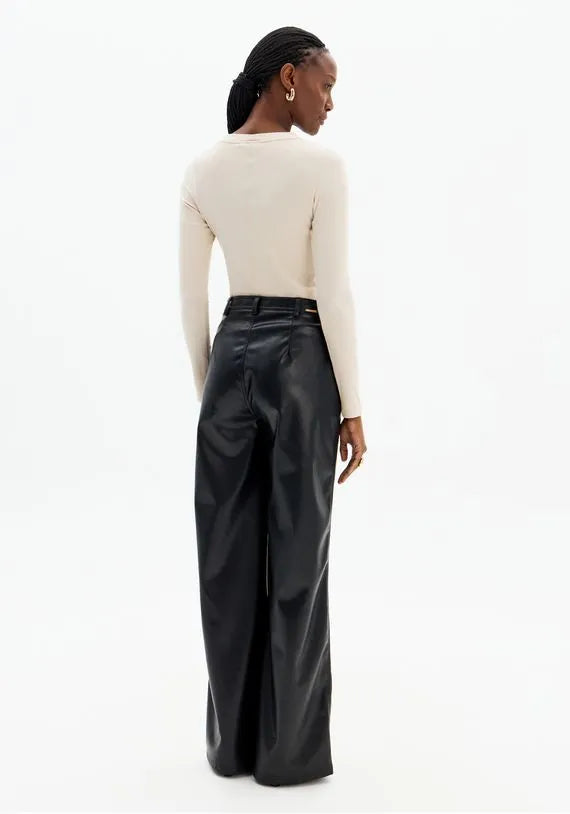 Wide Leg High-Waisted Pants with Belt Loops
