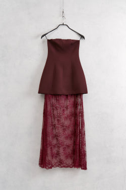 Strapless mini dress