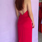 Long dress with front strap