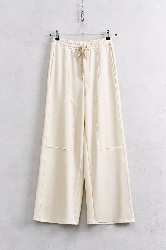 Wide leg jogger pants