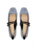 Ballet flats with all-over rhinestones