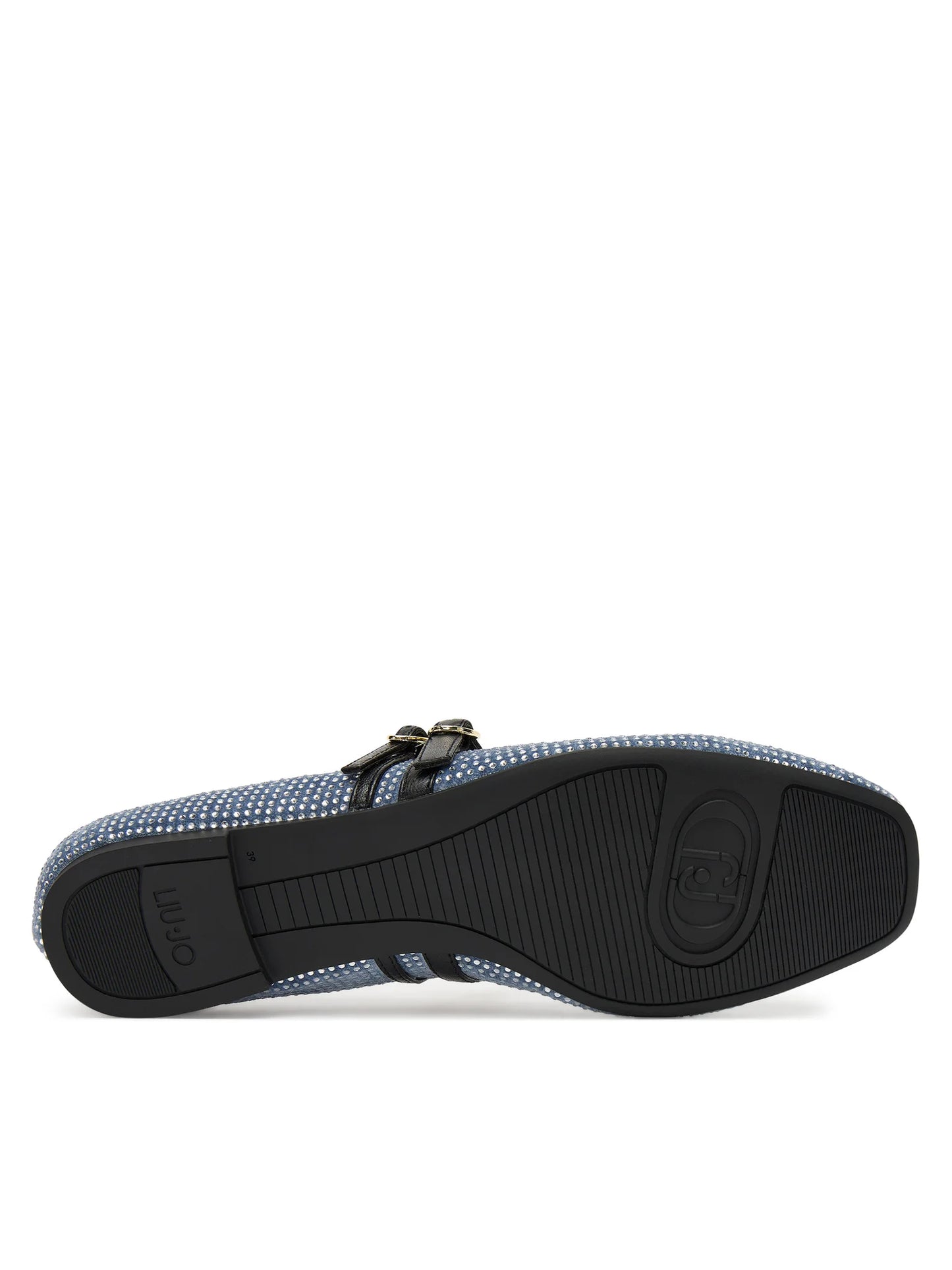 Ballet flats with all-over rhinestones