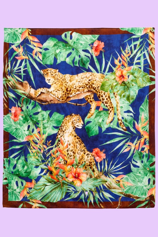 Viscose pareo with print