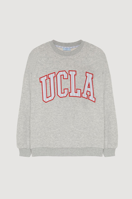 Grey sweatshirt top