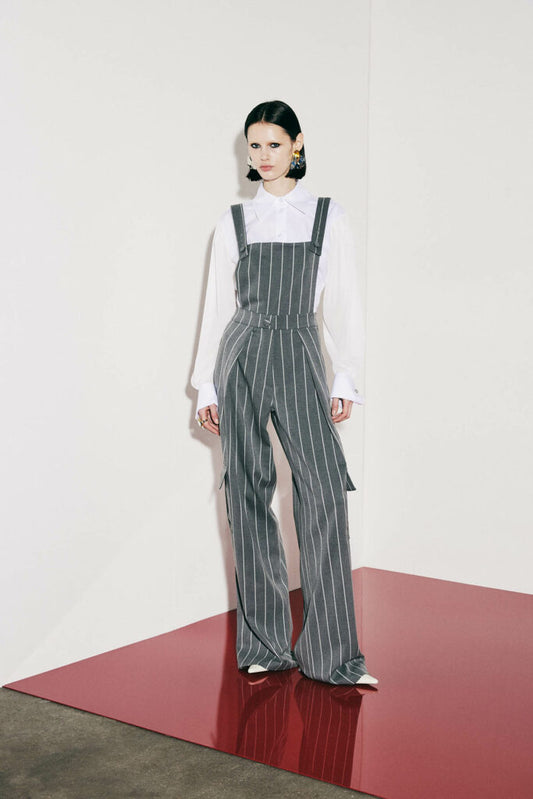 Grey pin stripe jumpsuit