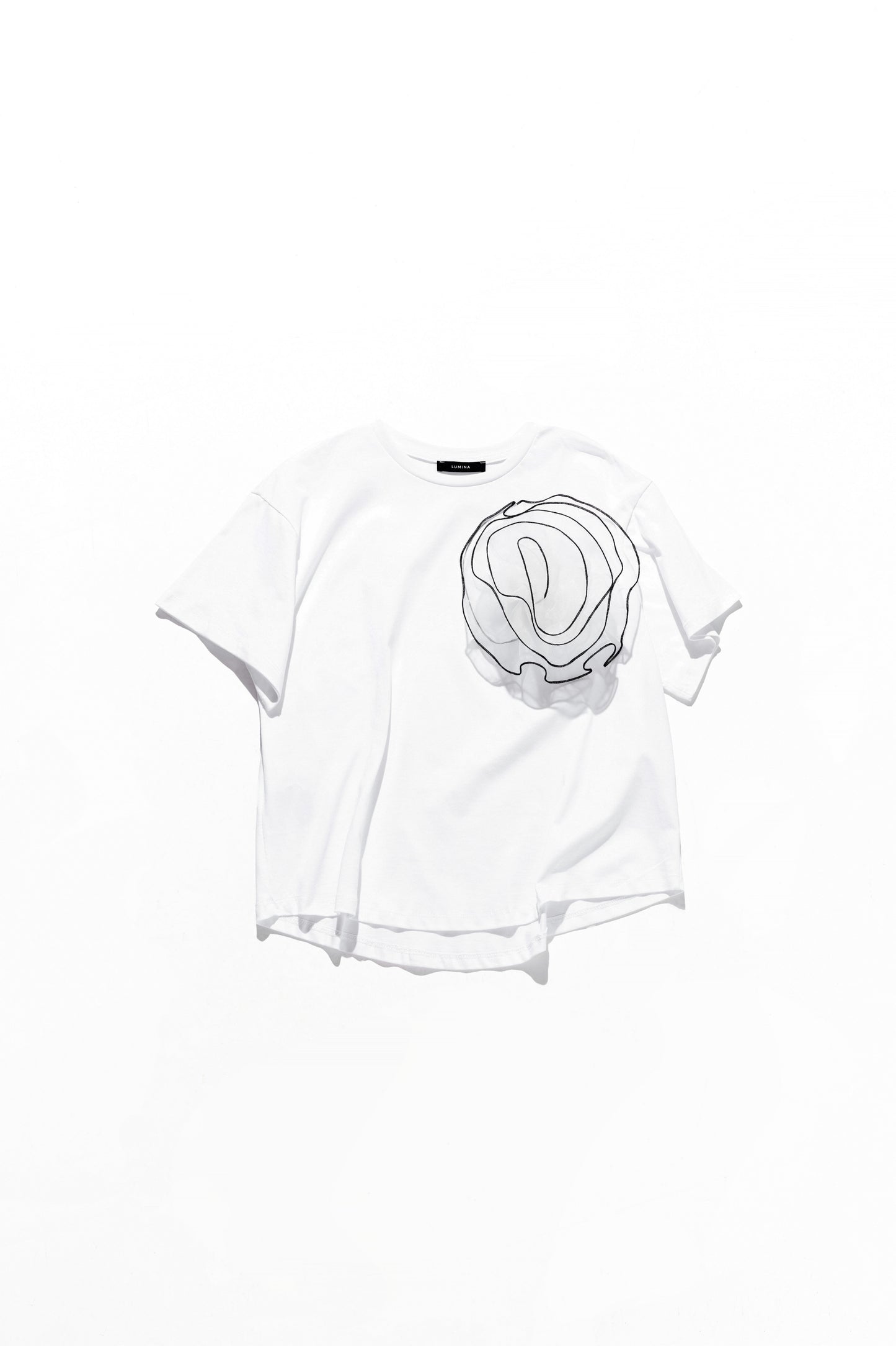 Cotton T-shirt with flower