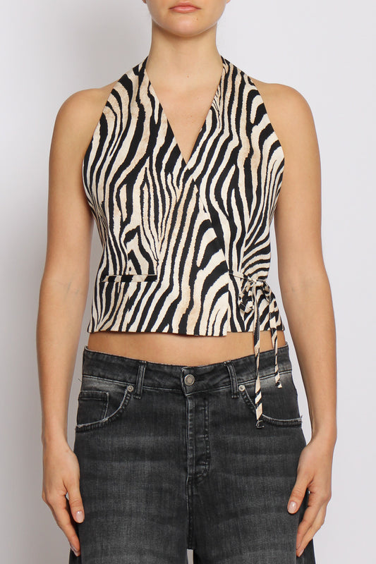 Zebra print vest