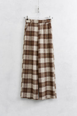 Checked pattern pants