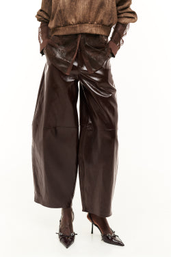 Eco leather trousers