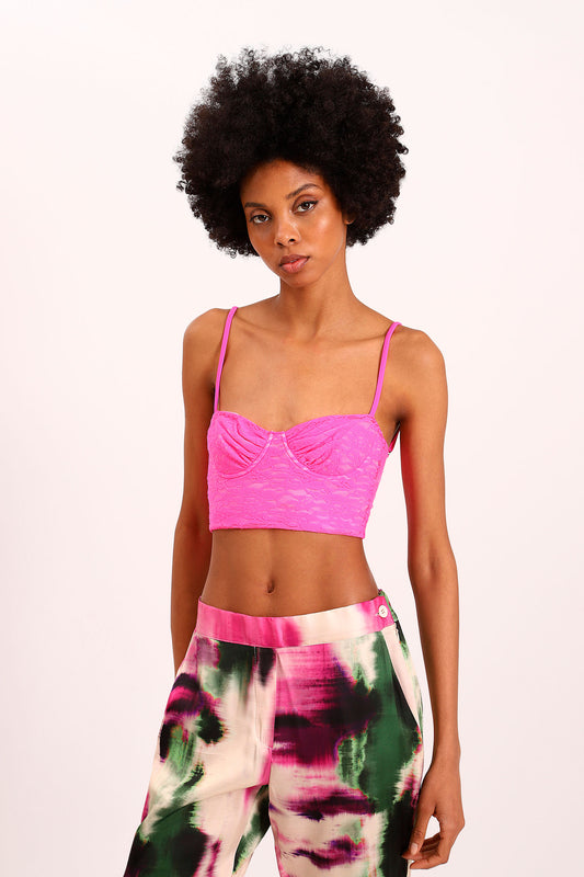Lace sweetheart neck bralet