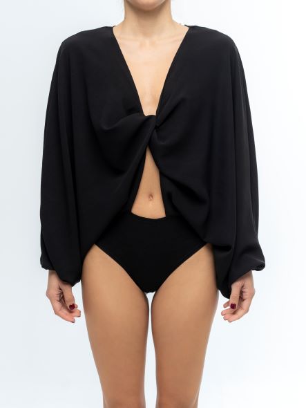 Nadine body with wide sleeves and a knot on the front