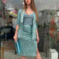 Blazer Dixie Sequin Blazer Baroc Boutique SMALL / CIEL