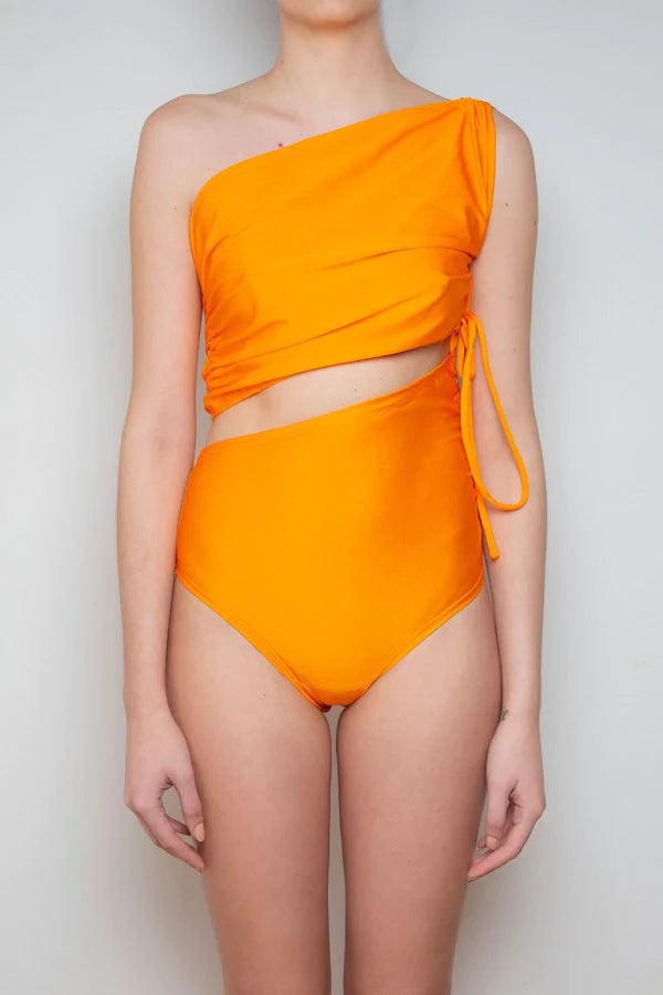 Body One shoulder Lycra orange body Baroc Boutique