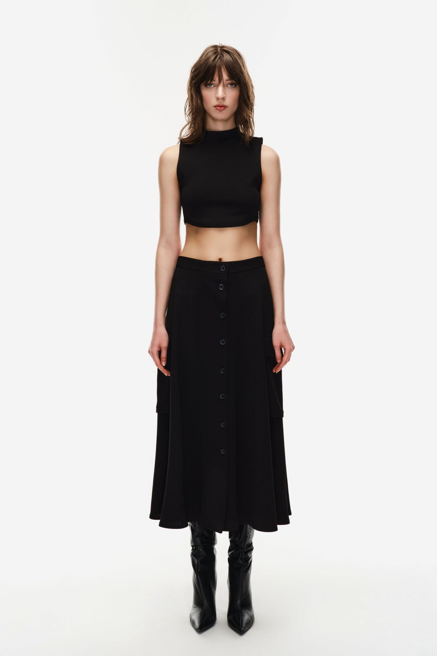 Crop top with high collar Baroc Boutique