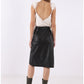 Dixie eco leather midi Skirt Baroc Boutique