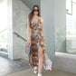 Dress Long Halter dress with high cut Baroc Boutique