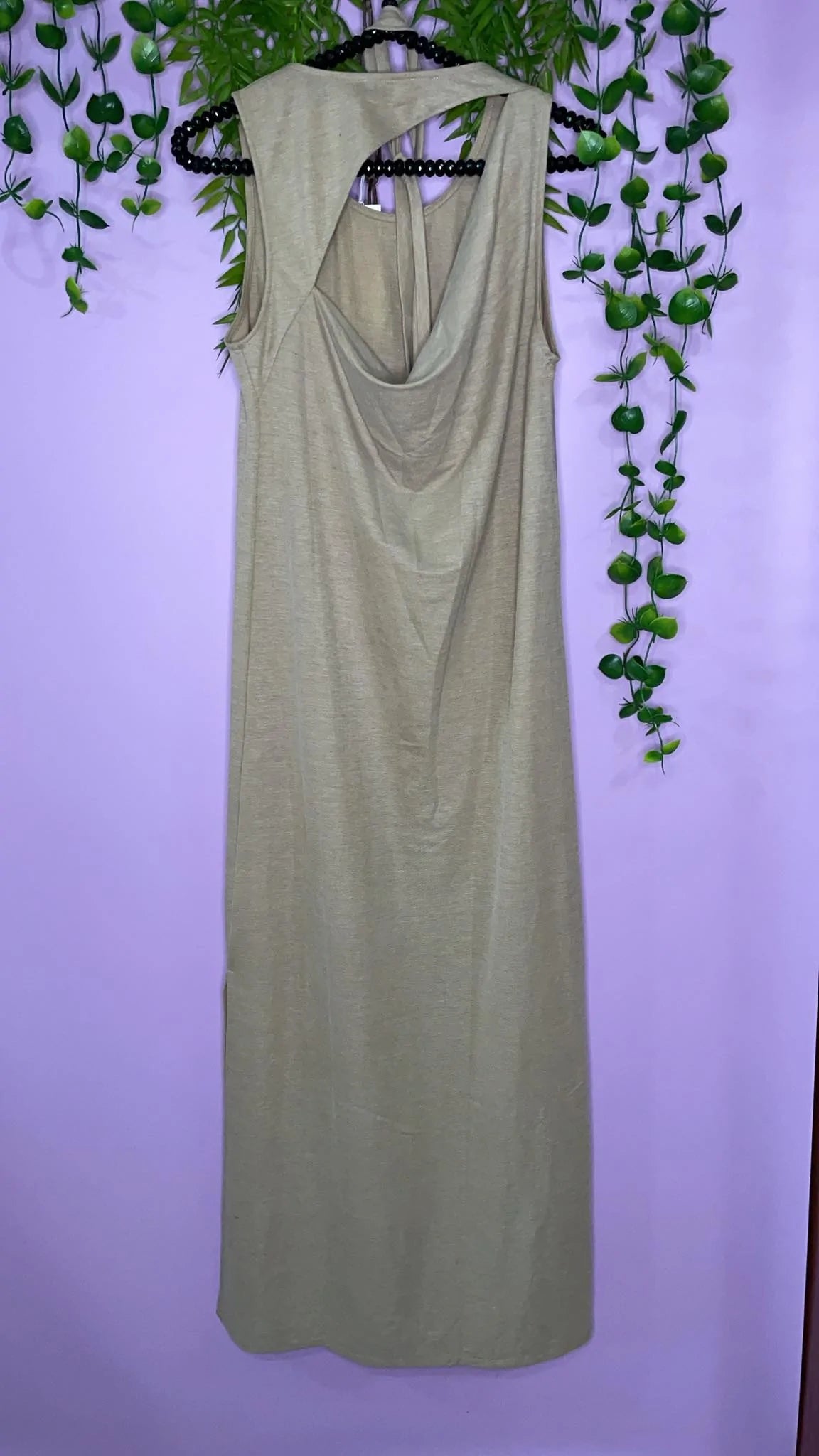 Dress Ofilias Long beige Dress with cuts on the side Baroc Boutique