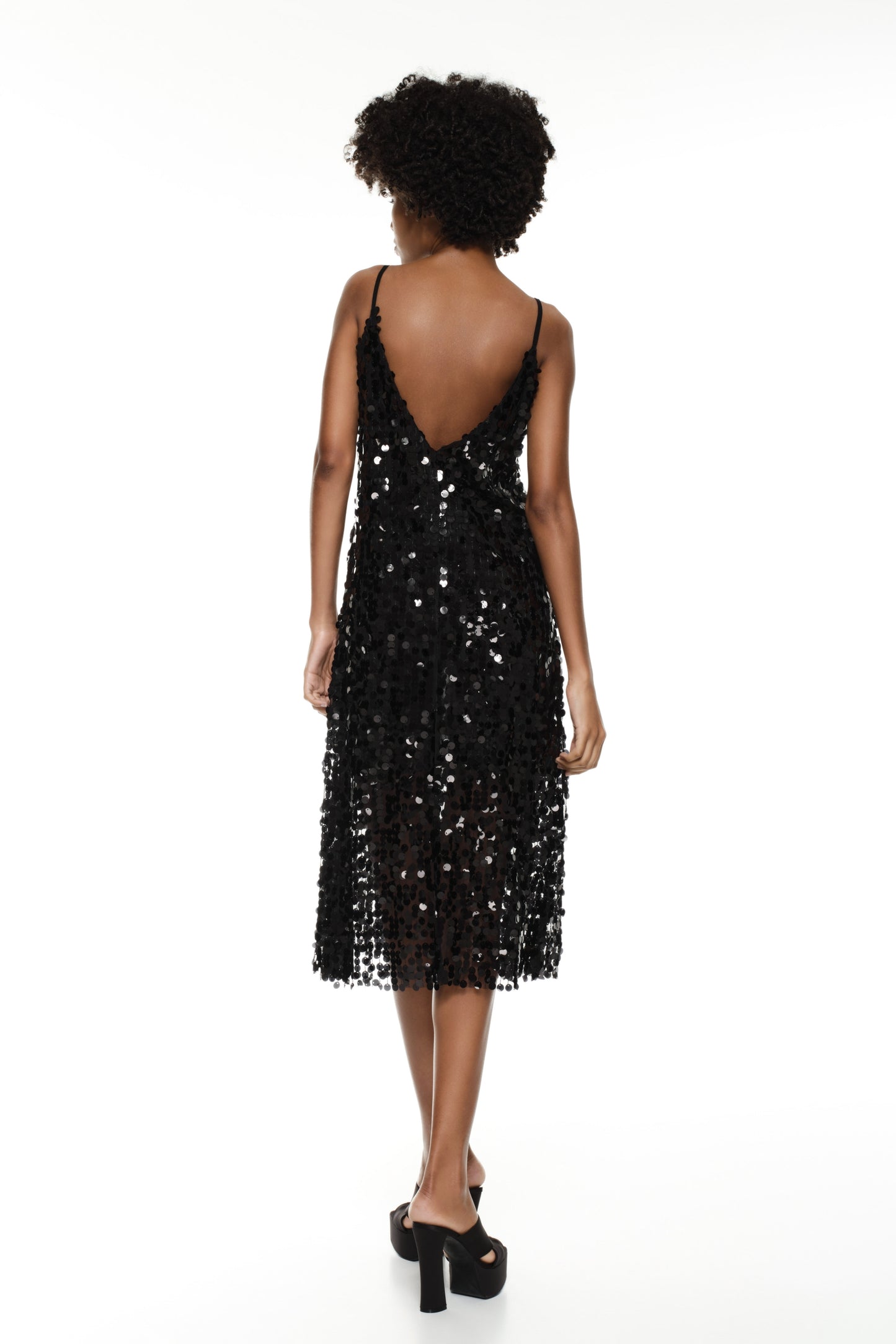 Dress Sequins Midi Dress Baroc Boutique SMALL / BLACK