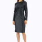 Dress Eco leather slim fit dress Baroc Boutique SMALL / CAMEL / 50%VISCOSE 50%PU