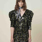 Dress Sequin Dress with puffed shoulders Baroc Boutique XSMALL / PATTERN / POLYESTER 100%
