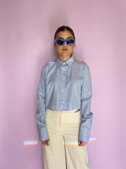 Shirt Vicolo striped cut out shirt Baroc Boutique