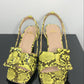 Shoes La Clique Yellow faux snake Shoes Baroc Boutique