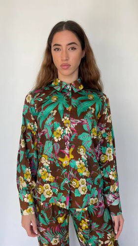 Dixie Corduroy floral Shirt Baroc Boutique SMALL / FLORAL
