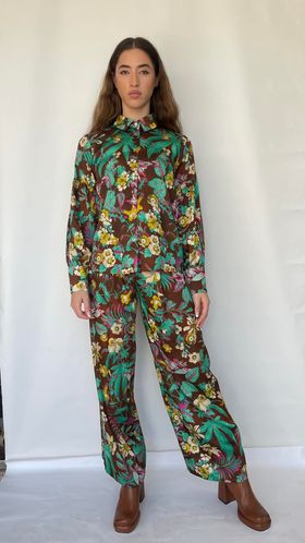 Dixie Corduroy floral Shirt Baroc Boutique SMALL / FLORAL