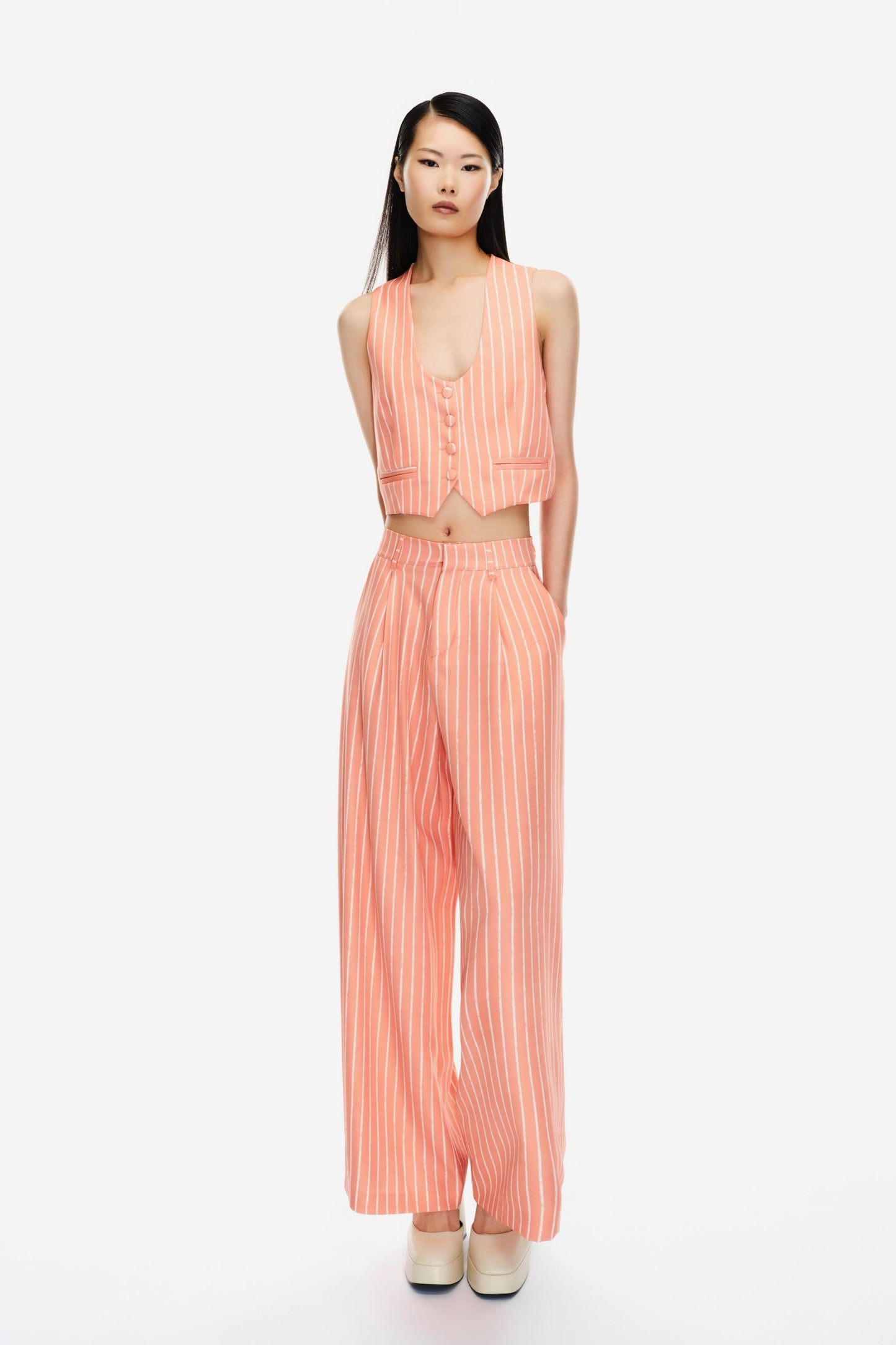 Striped high-waisted trouser Baroc Boutique