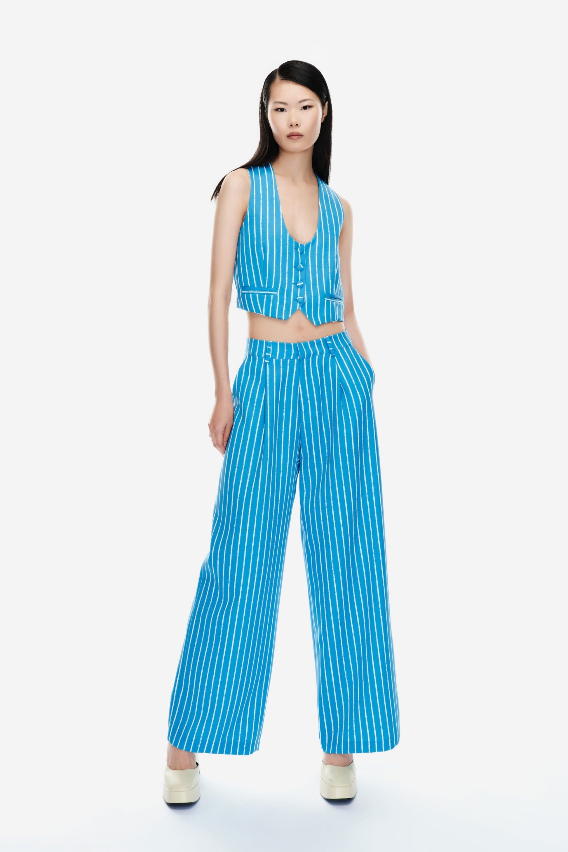 Striped high-waisted trouser Baroc Boutique